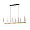 Z-Lite Haylie 10 Light Chandelier, Matte Black & Olde Brass 479-10L-MB-OBR - alternate 1